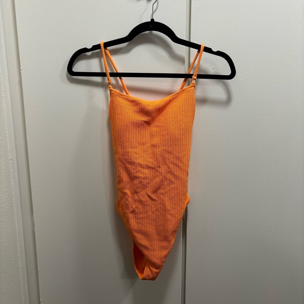 NWT Seafolly Sz 6 Orange Sea Dive Scoop Neck One Piece Swimsuit - Picture 2 of 6